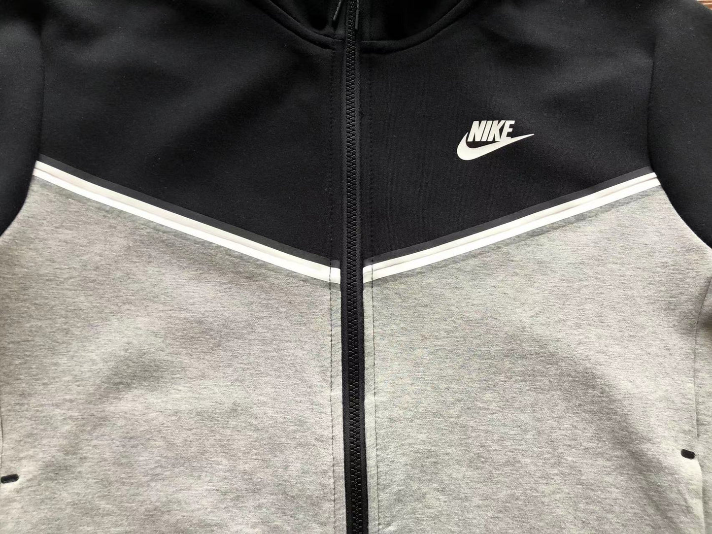 Men's Black & Grey Tech Fleece Tracksuit