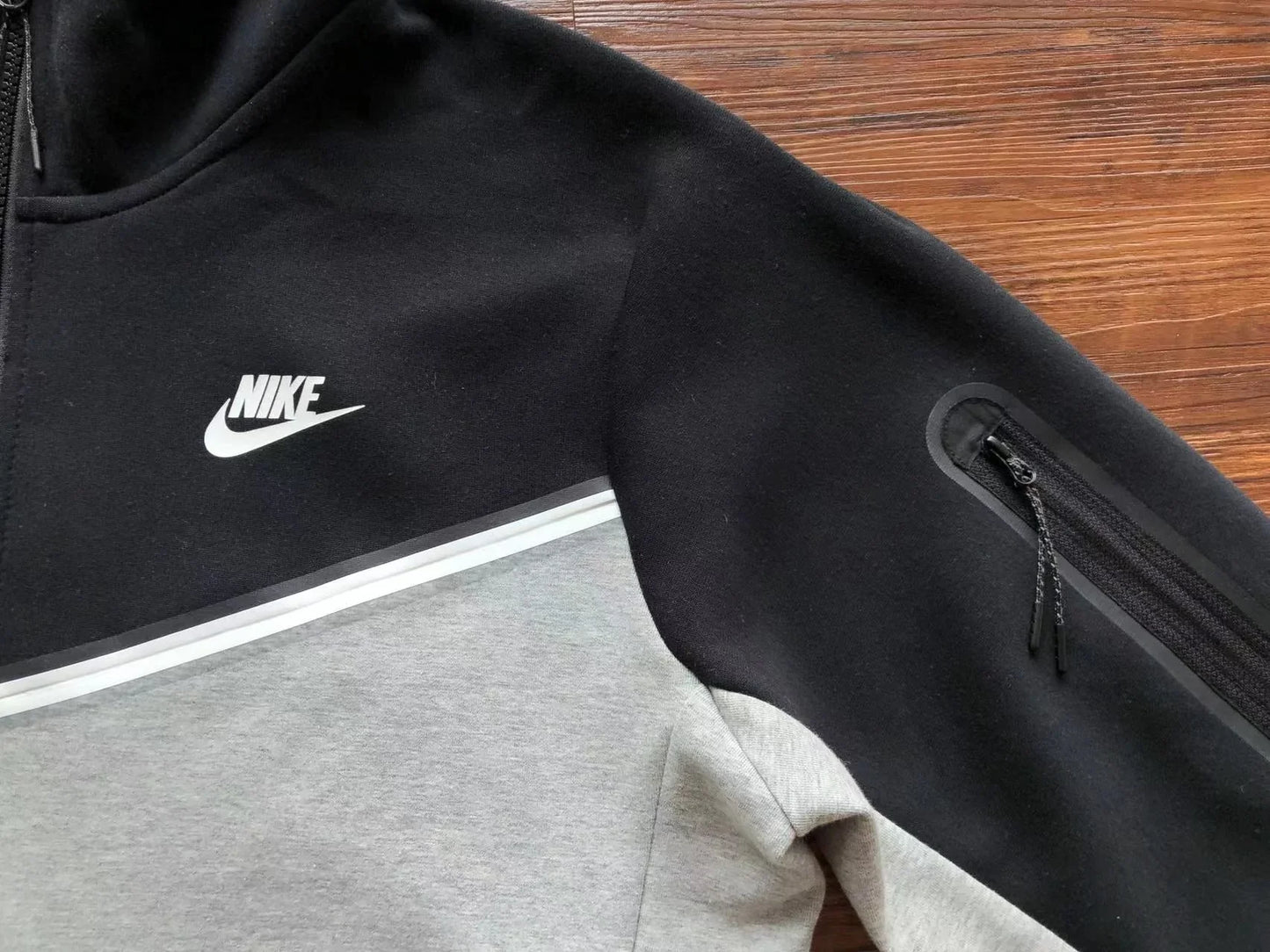 Men's Black & Grey Tech Fleece Tracksuit