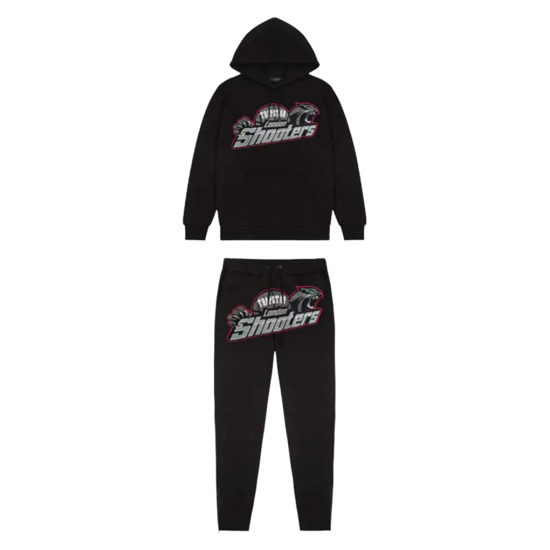 TS London Shooters Hooded Tracksuit - Red Outline