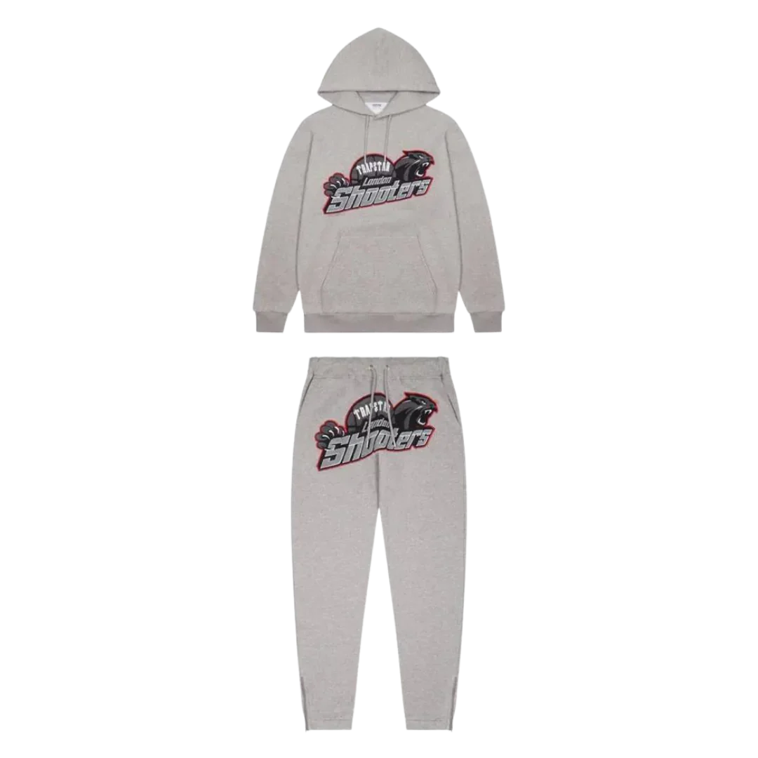 TS London Shooters Hooded Tracksuit - Red Outline