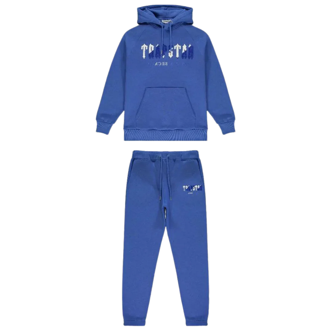 Trapstar Chenille Decoded Hooded Tracksuit - Dazzling Blue