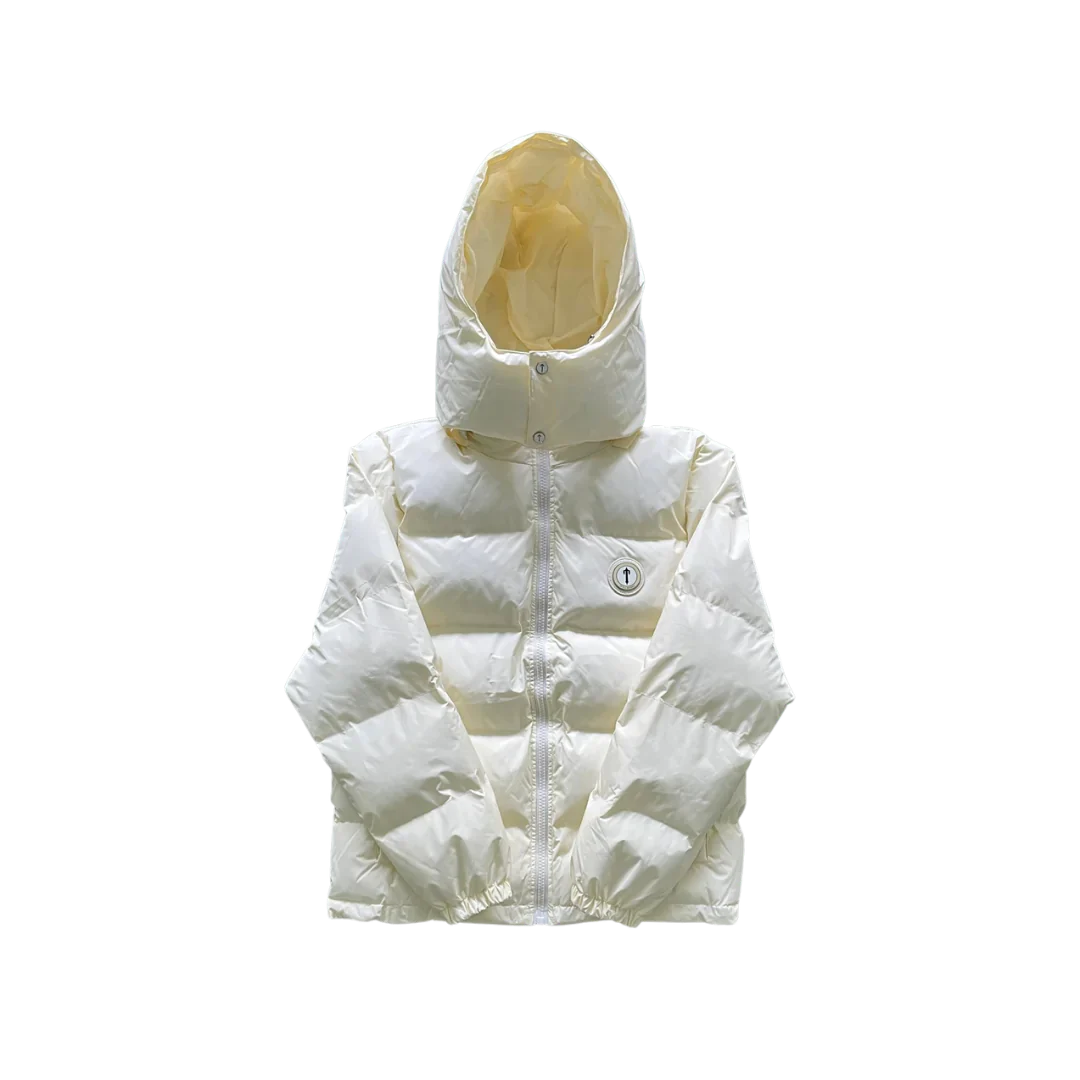 Trapstar Cream Irongate Hooded Puffer Jacket