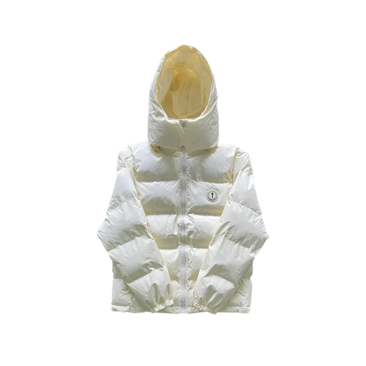 Trapstar Cream Irongate Hooded Puffer Jacket