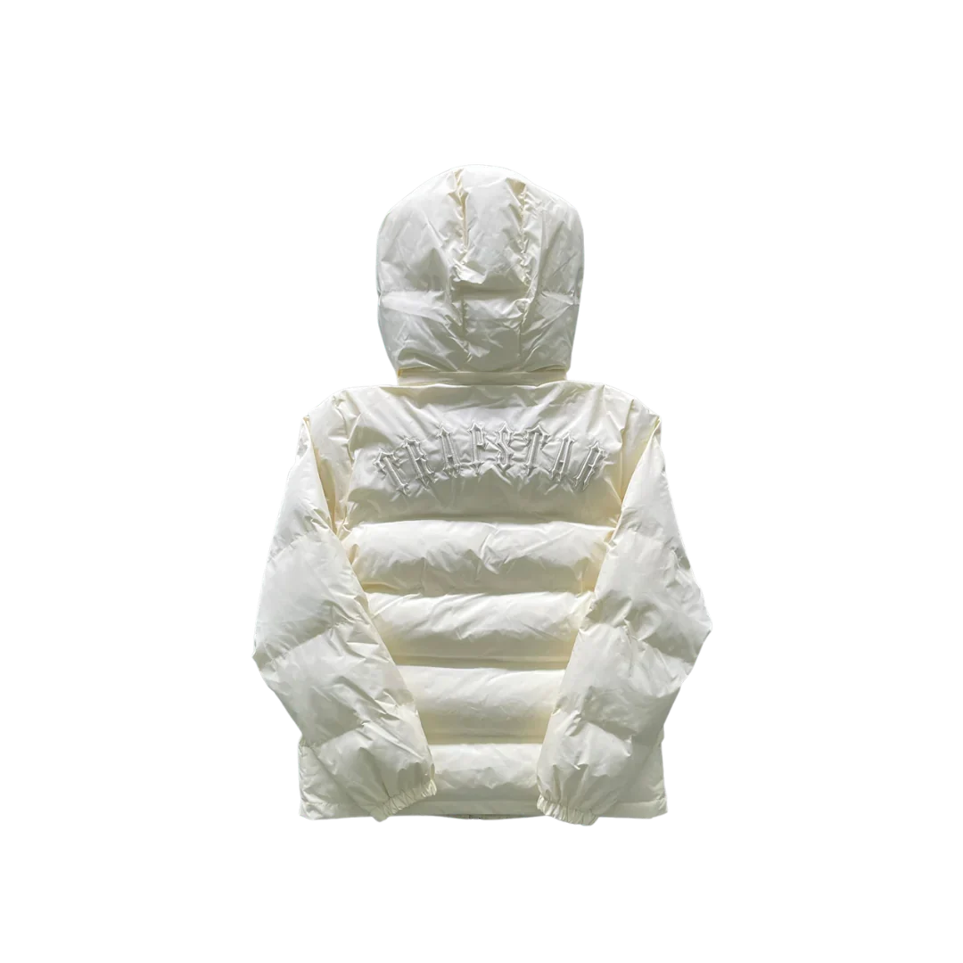 Trapstar Cream Irongate Hooded Puffer Jacket