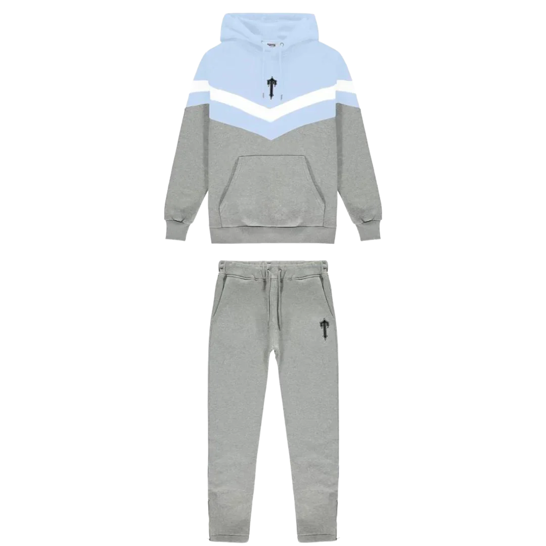 Trapstar Light Blue & Grey V-Striped Tracksuit