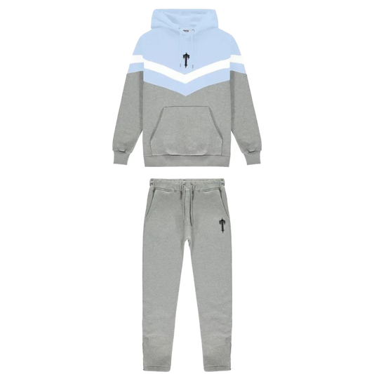 Trapstar Light Blue & Grey V-Striped Tracksuit