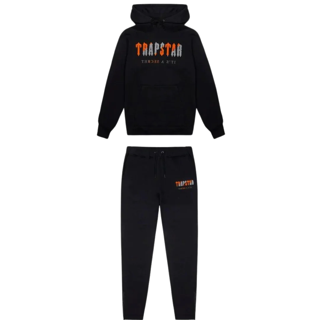 Trapstar Chenille Decoded Hooded Tracksuit - Orange