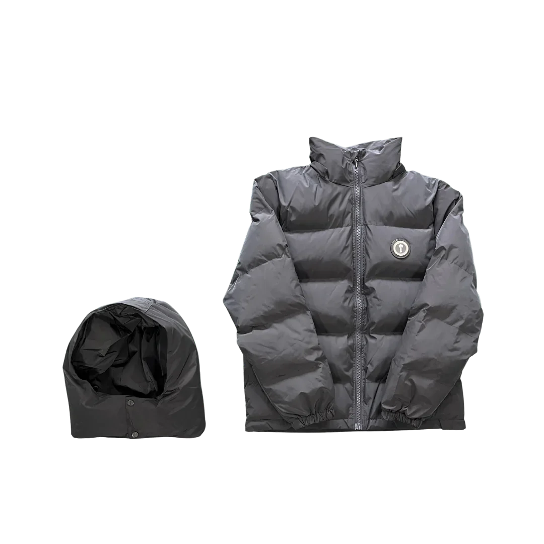 Trapstar Stone Grey Irongate Hooded Puffer Jacket