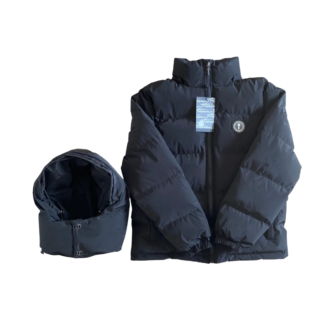 Trapstar Black Irongate Hooded Puffer Jacket