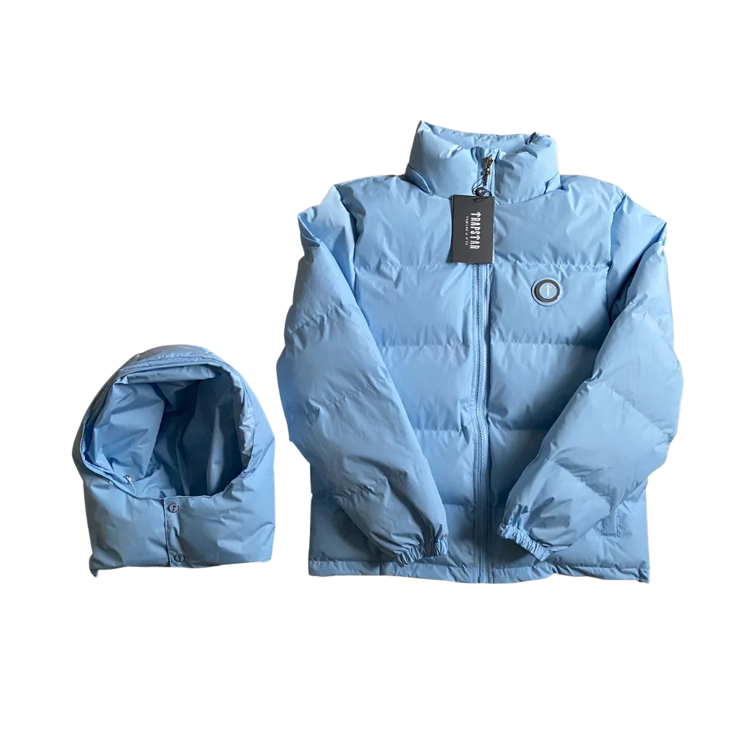 Trapstar Ice Blue Irongate Hooded Puffer Jacket