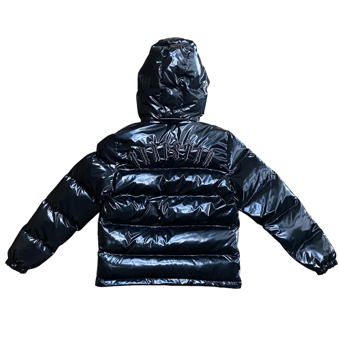 Trapstar Shiny Black Irongate Hooded Puffer Jacket