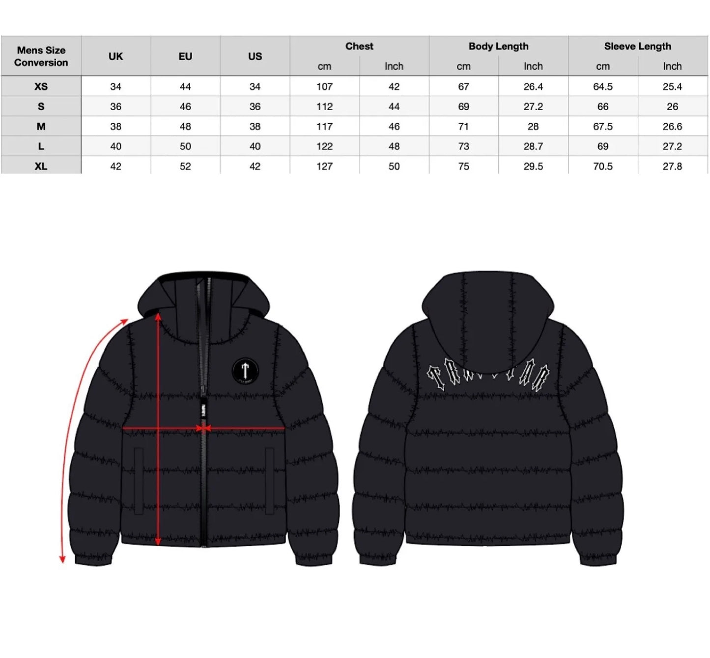 Trapstar Ice Blue Irongate Hooded Puffer Jacket